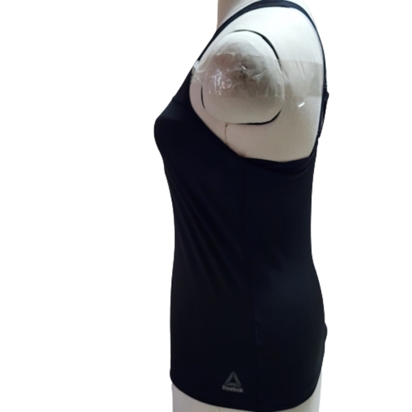 Reebok women's speedwick padded long Bra activewear black tank size medium - Picture 3 of 5